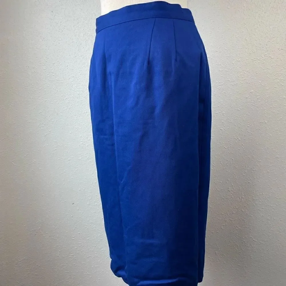Bernard Holtzman Blue Wool Skirt Size 10 EUC
